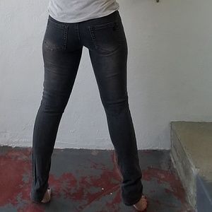 LAST CHANCE!! Distressed Black Skinny Jeans